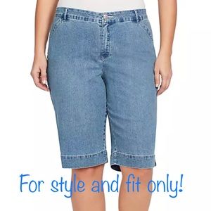 Ladies Bandolina size 14 Bermuda denim shorts cute Ivette styled denim knee long